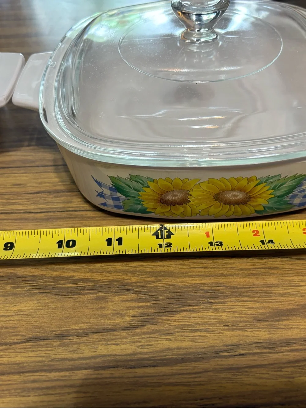 Corningware sunflower bowl with lid